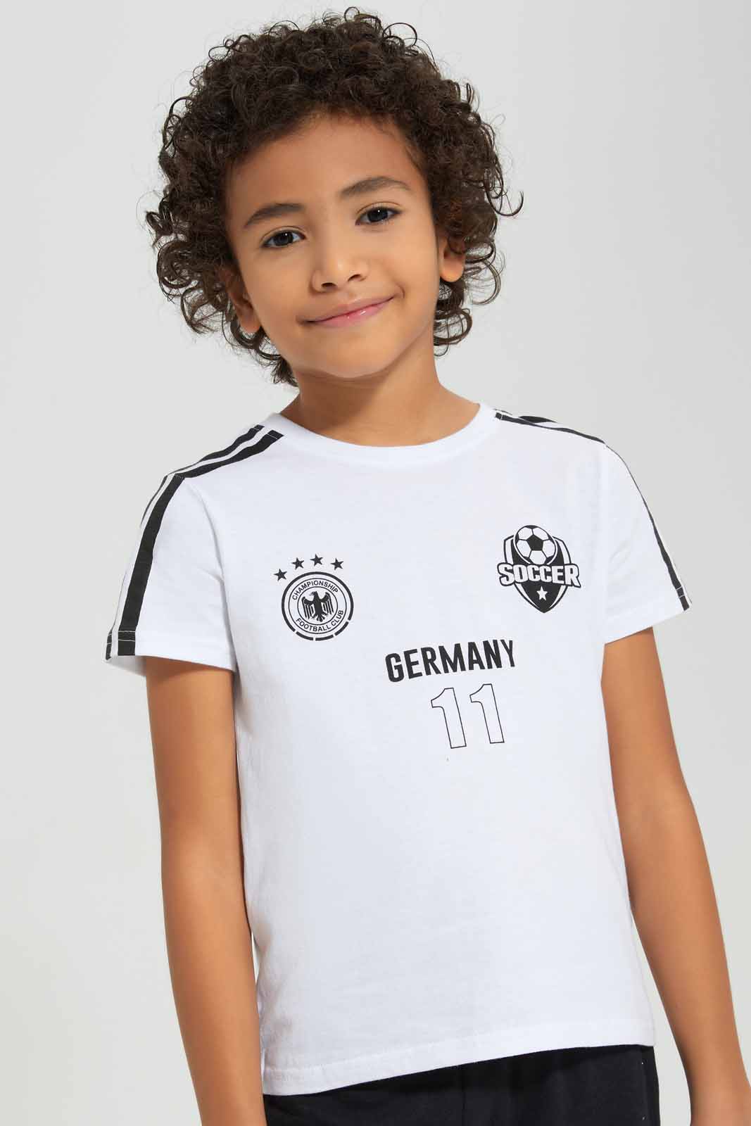 Boys White And Black Germany Set (2 Piece)
