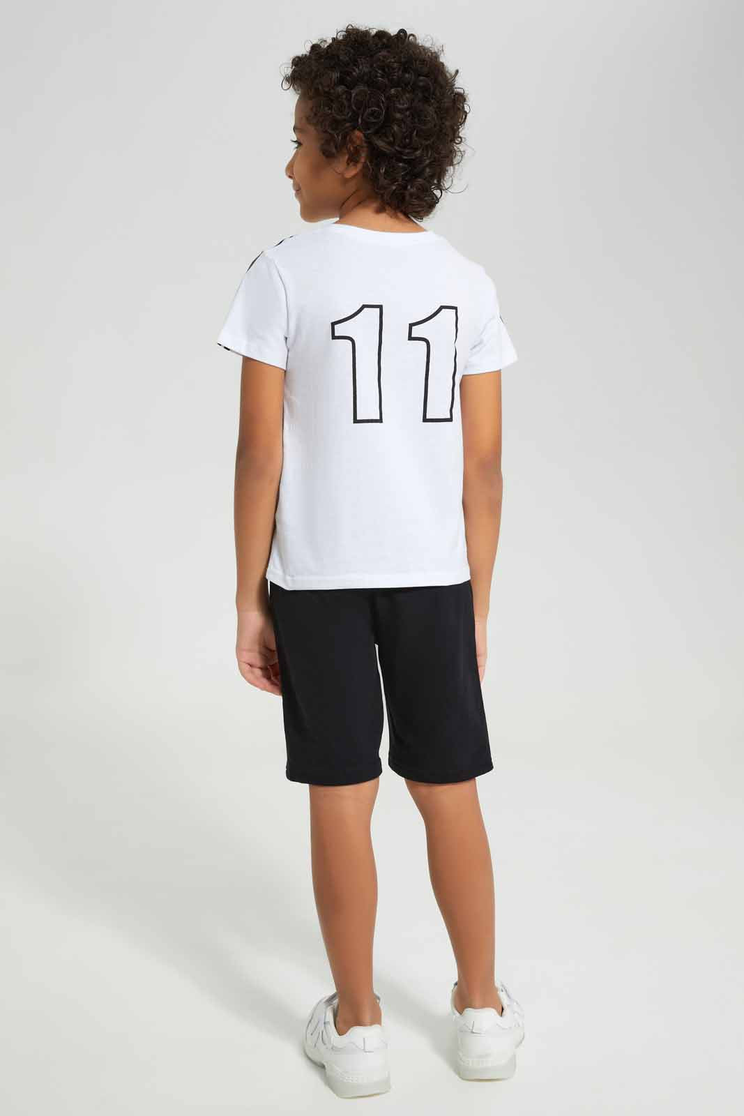 Boys White And Black Germany Set (2 Piece)