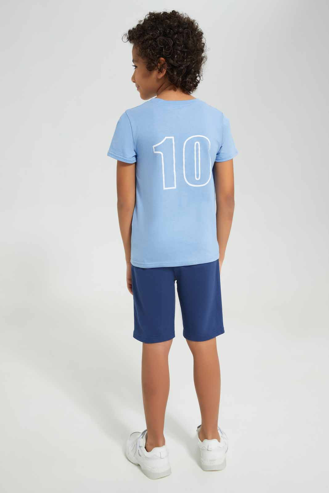 Boys Navy And Blue Argentina Football Set (2 Piece)