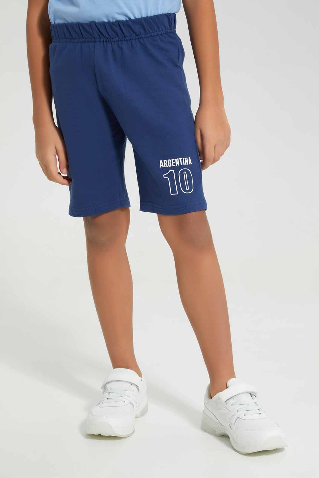 Boys Navy And Blue Argentina Football Set (2 Piece)