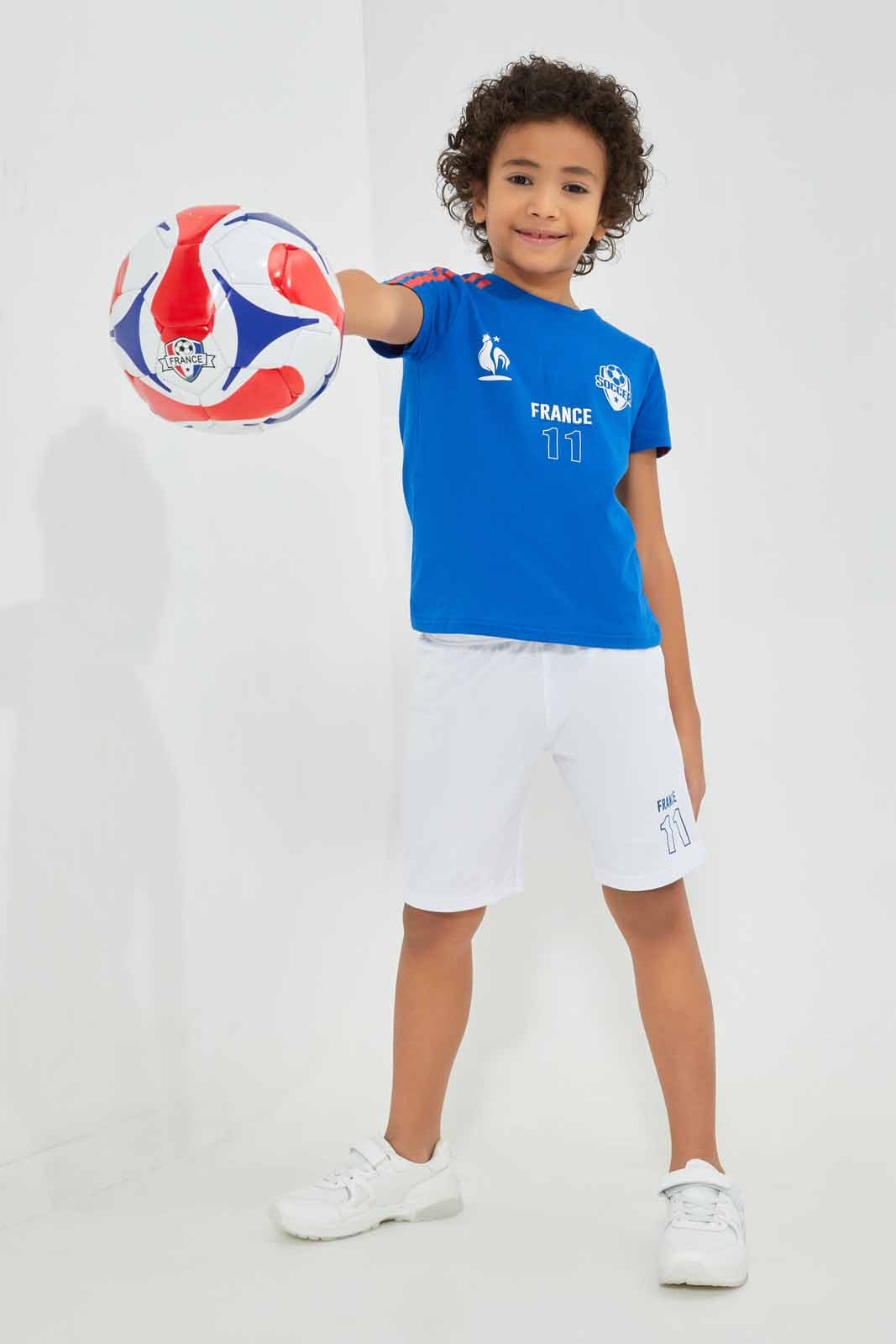 Boys White And Blue France Football Set (2 Piece)