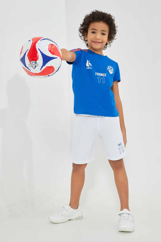 Boys White And Blue France Football Set (2 Piece)