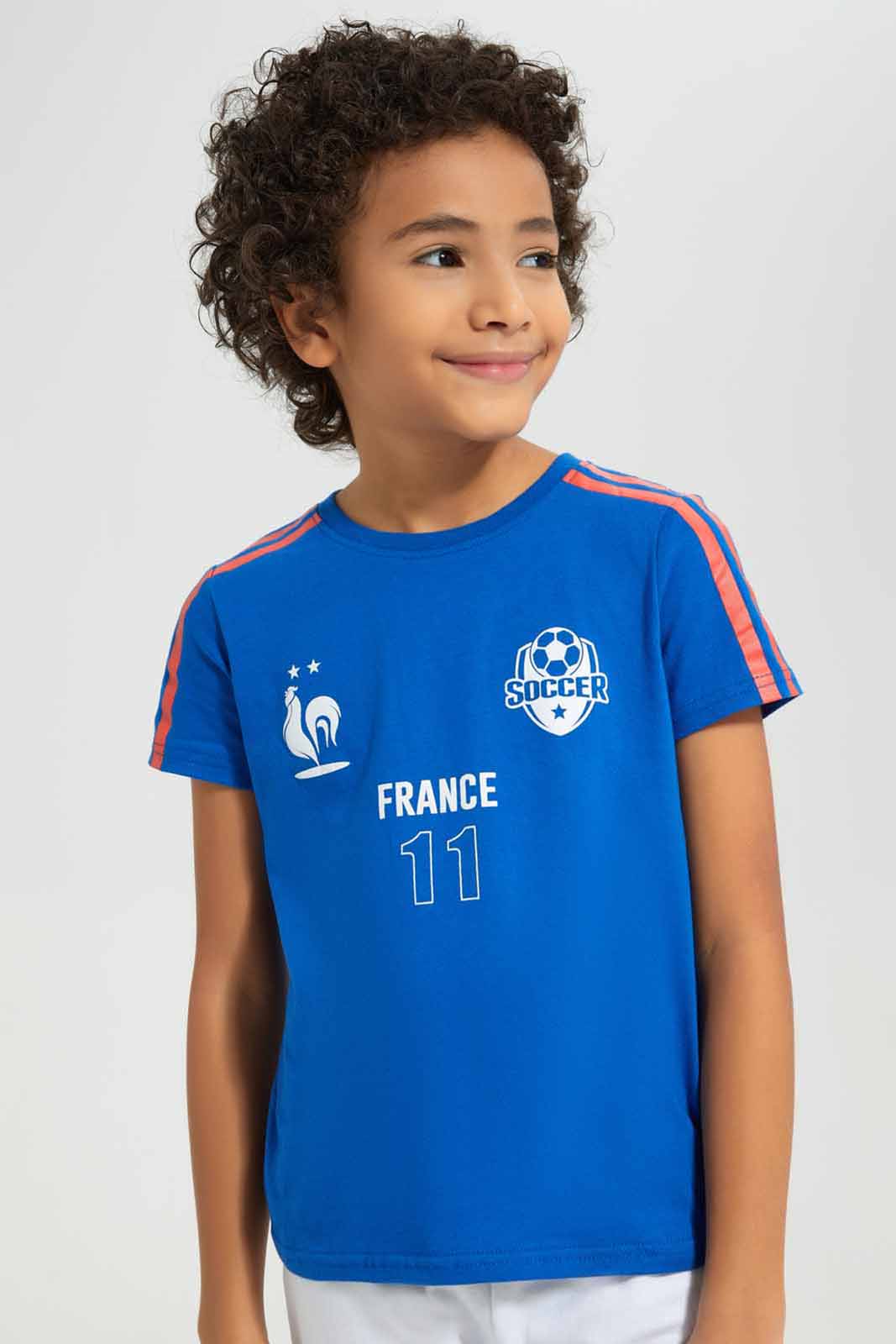 Boys White And Blue France Football Set (2 Piece)