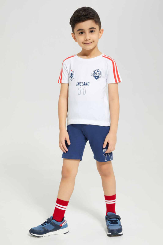 Boys Blue And White England Set (2 Piece)