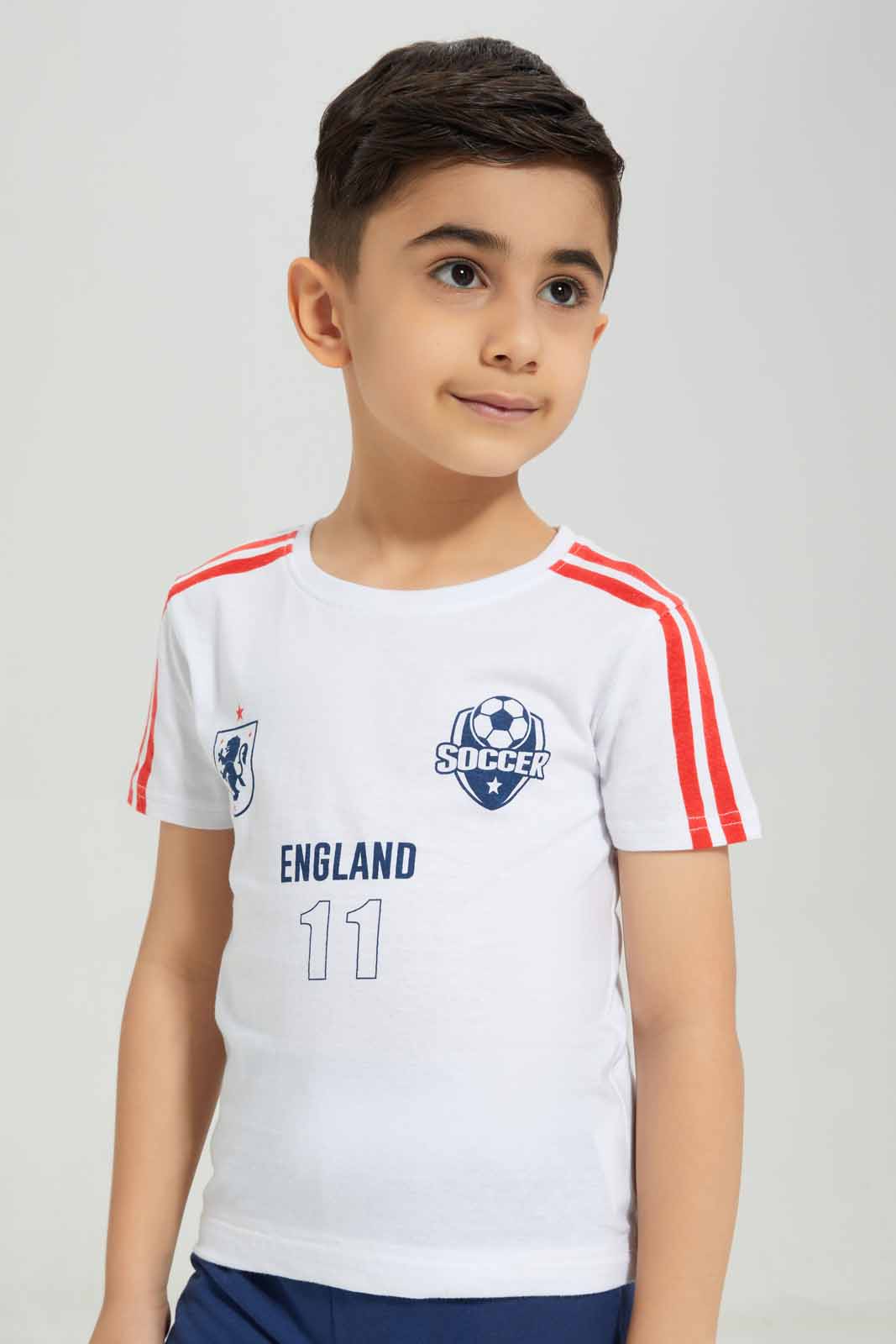 Boys Blue And White England Set (2 Piece)