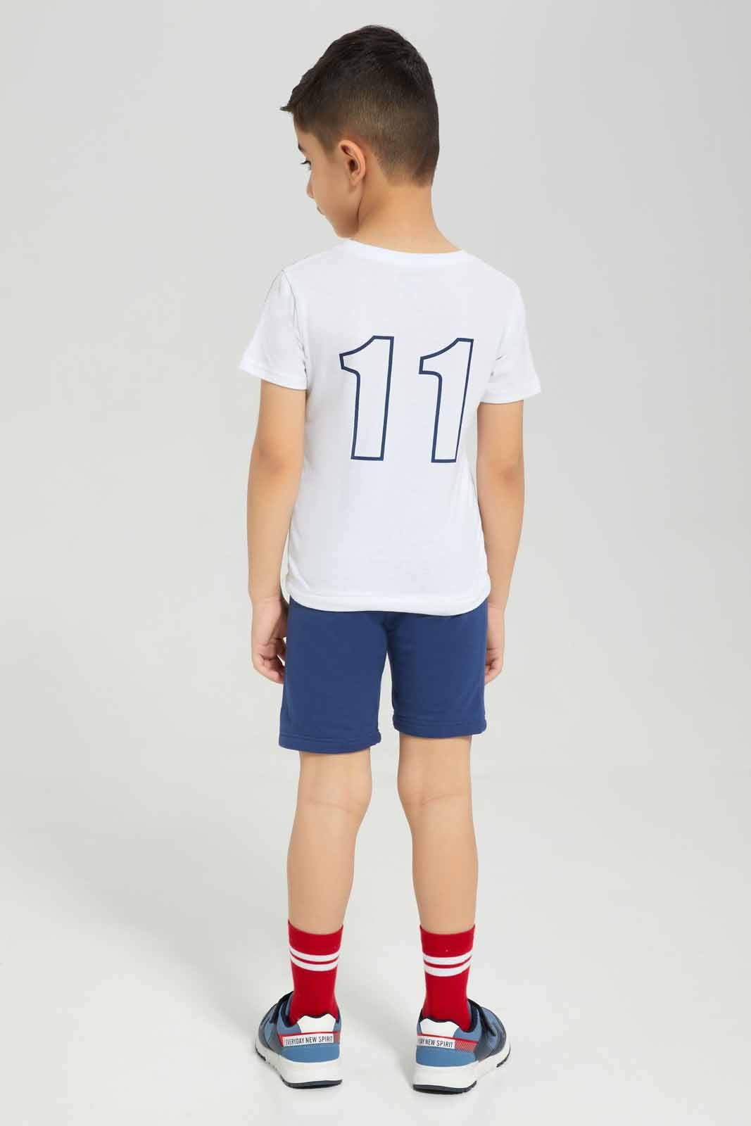 Boys Blue And White England Set (2 Piece)