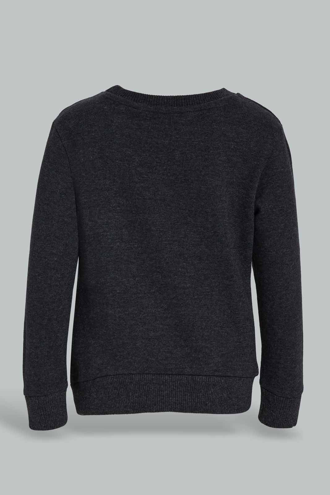 Redtag-Charcoal-Great-Day-Ahead-Crew-Sweatshirts-Category:Sweatshirts,-Colour:Charcoal,-Deals:New-In,-Dept:Boys,-Filter:Infant-Boys-(3-to-24-Mths),-INB-Sweatshirts,-New-In-INB-APL,-Non-Sale,-Section:Boys-(0-to-14Yrs),-TBL,-W22B-Infant-Boys-3 to 24 Months