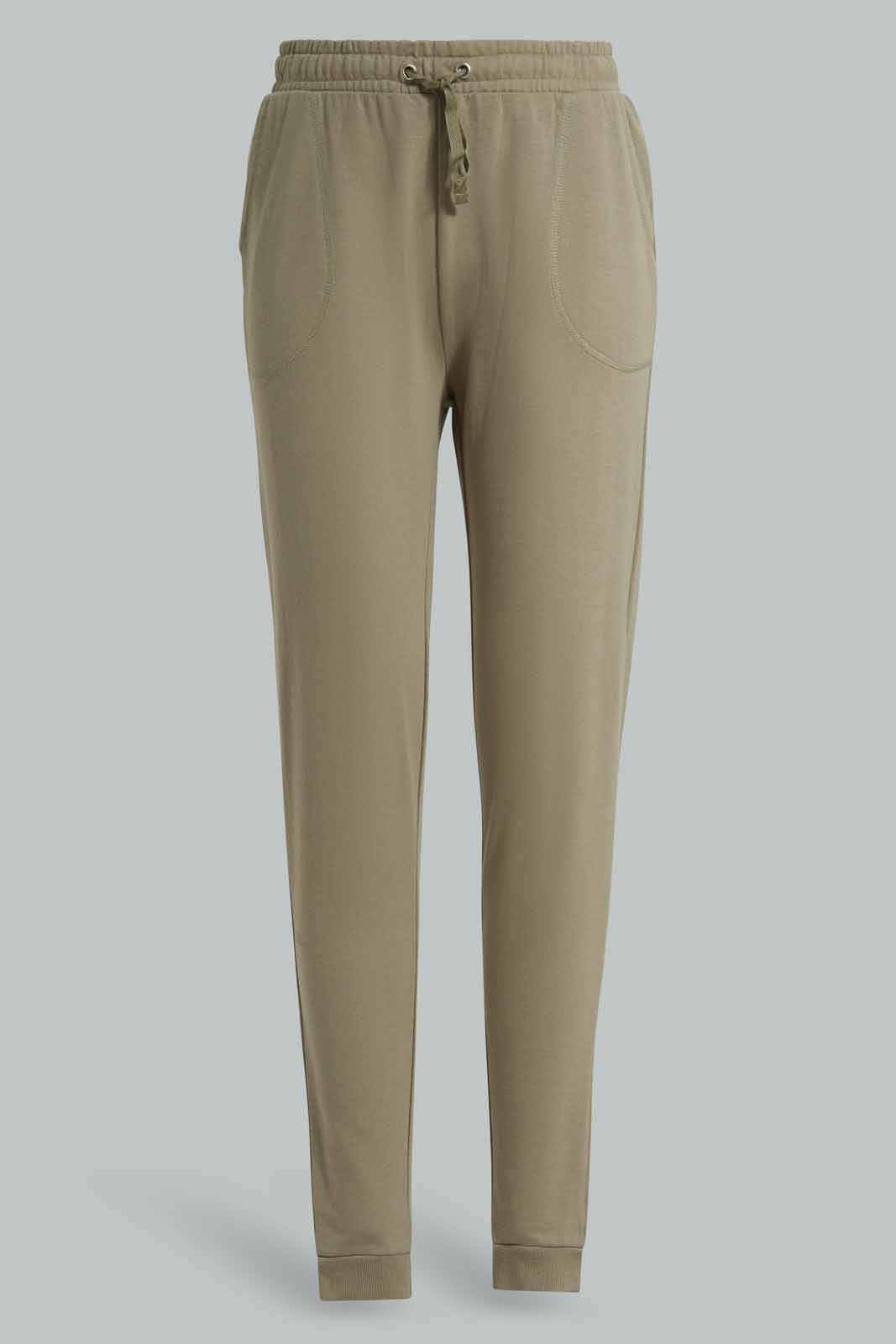 Redtag-Olive-Track-Pants-Category:Joggers,-Colour:Olive,-Deals:New-In,-Filter:Senior-Girls-(8-to-14-Yrs),-GSR-Joggers,-New-In-GSR-APL,-Non-Sale,-Section:Girls-(0-to-14Yrs),-TBL,-W22A-Senior-Girls-9 to 14 Years