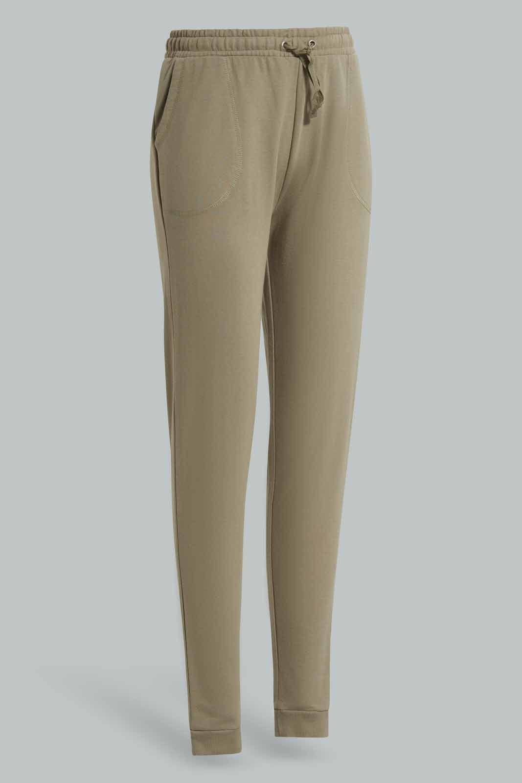 Redtag-Olive-Track-Pants-Category:Joggers,-Colour:Olive,-Deals:New-In,-Filter:Senior-Girls-(8-to-14-Yrs),-GSR-Joggers,-New-In-GSR-APL,-Non-Sale,-Section:Girls-(0-to-14Yrs),-TBL,-W22A-Senior-Girls-9 to 14 Years