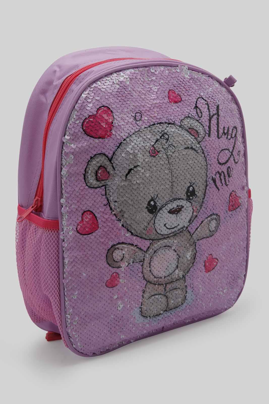 Redtag-Multi-Colour-Charcater-Embellished-Sequins-Backpack-Category:Bags,-Colour:Assorted,-Dept:Girls,-Filter:Girls-Accessories,-GIR-Bags,-New-In,-New-In-GIR-ACC,-Non-Sale,-Section:Girls-(0-to-14Yrs),-W22B-Girls-