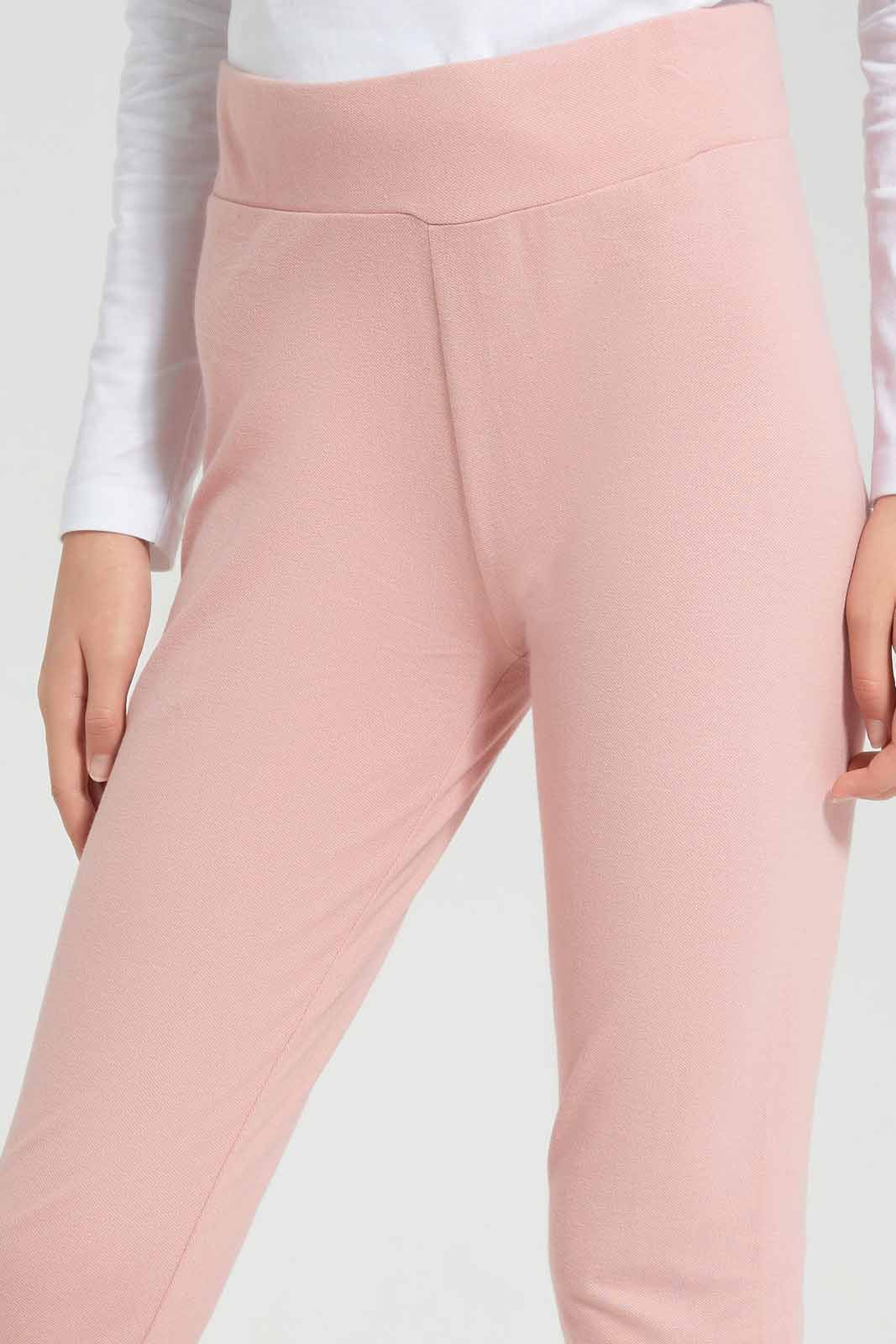 Redtag-Pink-Pique-Leggings-Category:Leggings,-Colour:Apricot,-Deals:New-In,-Filter:Senior-Girls-(8-to-14-Yrs),-GSR-Leggings,-New-In-GSR-APL,-Non-Sale,-Section:Girls-(0-to-14Yrs),-TBL,-W22A-Senior-Girls-9 to 14 Years