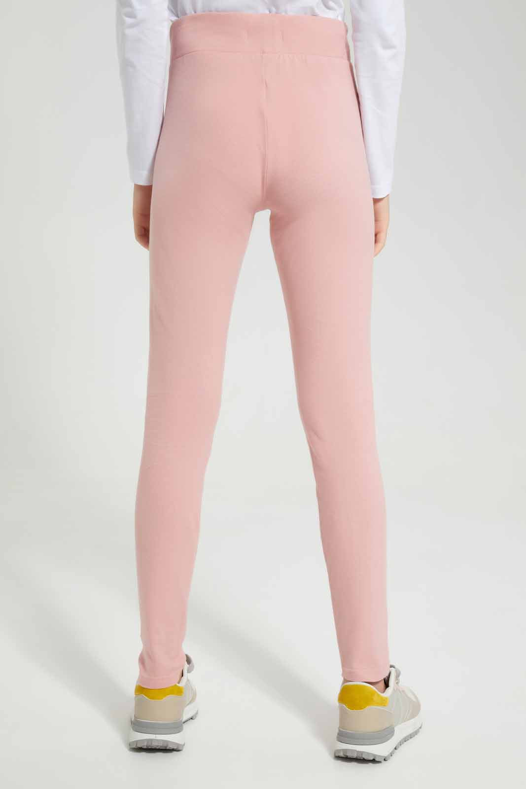 Redtag-Pink-Pique-Leggings-Category:Leggings,-Colour:Apricot,-Deals:New-In,-Filter:Senior-Girls-(8-to-14-Yrs),-GSR-Leggings,-New-In-GSR-APL,-Non-Sale,-Section:Girls-(0-to-14Yrs),-TBL,-W22A-Senior-Girls-9 to 14 Years