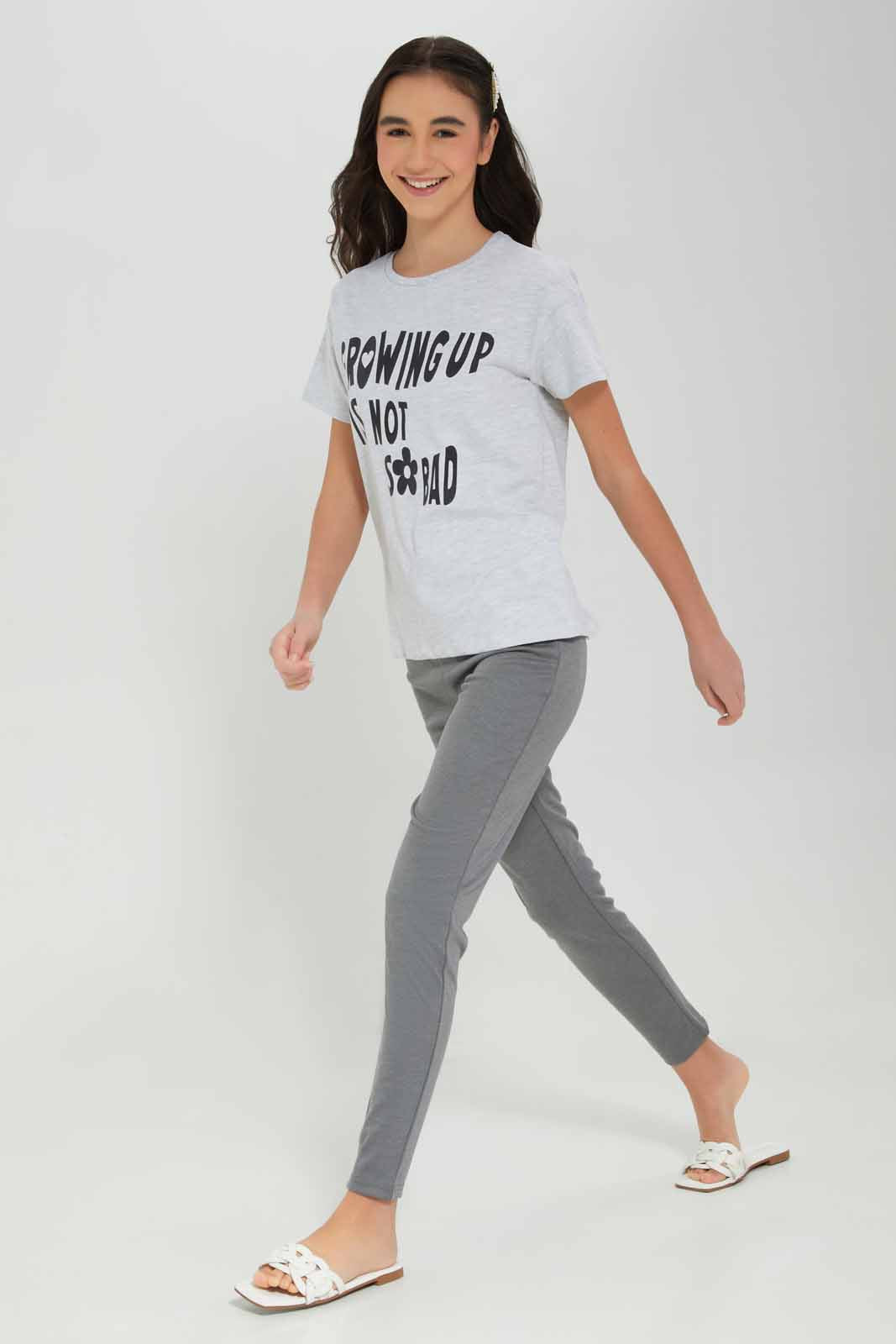 Redtag-Grey-melange-Knitted-Skinny-Category:Trousers,-Colour:Grey,-Deals:New-In,-Filter:Senior-Girls-(8-to-14-Yrs),-GSR-Trousers,-New-In-GSR-APL,-Non-Sale,-Section:Girls-(0-to-14Yrs),-TBL,-W22A-Senior-Girls-9 to 14 Years