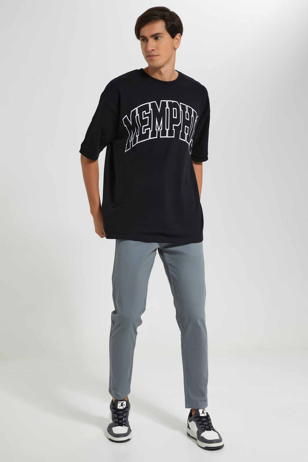 Redtag-Black-Grey-Lounge-Tee-Category:Sweatshirts,-Colour:Black,-Deals:New-In,-Filter:Men's-Clothing,-Men-Sweatshirts,-New-In-Men-APL,-Non-Sale,-Section:Men,-W22A--