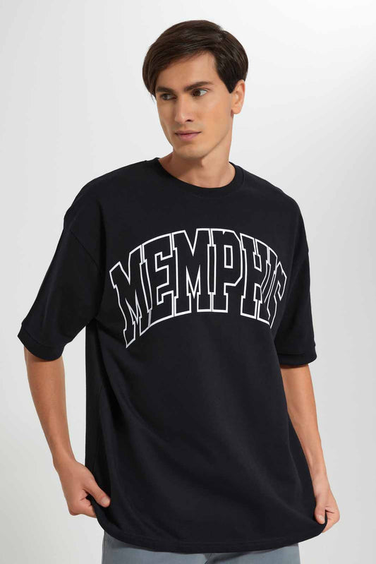 Redtag-Black-Grey-Lounge-Tee-Category:Sweatshirts,-Colour:Black,-Deals:New-In,-Filter:Men's-Clothing,-Men-Sweatshirts,-New-In-Men-APL,-Non-Sale,-Section:Men,-W22A--
