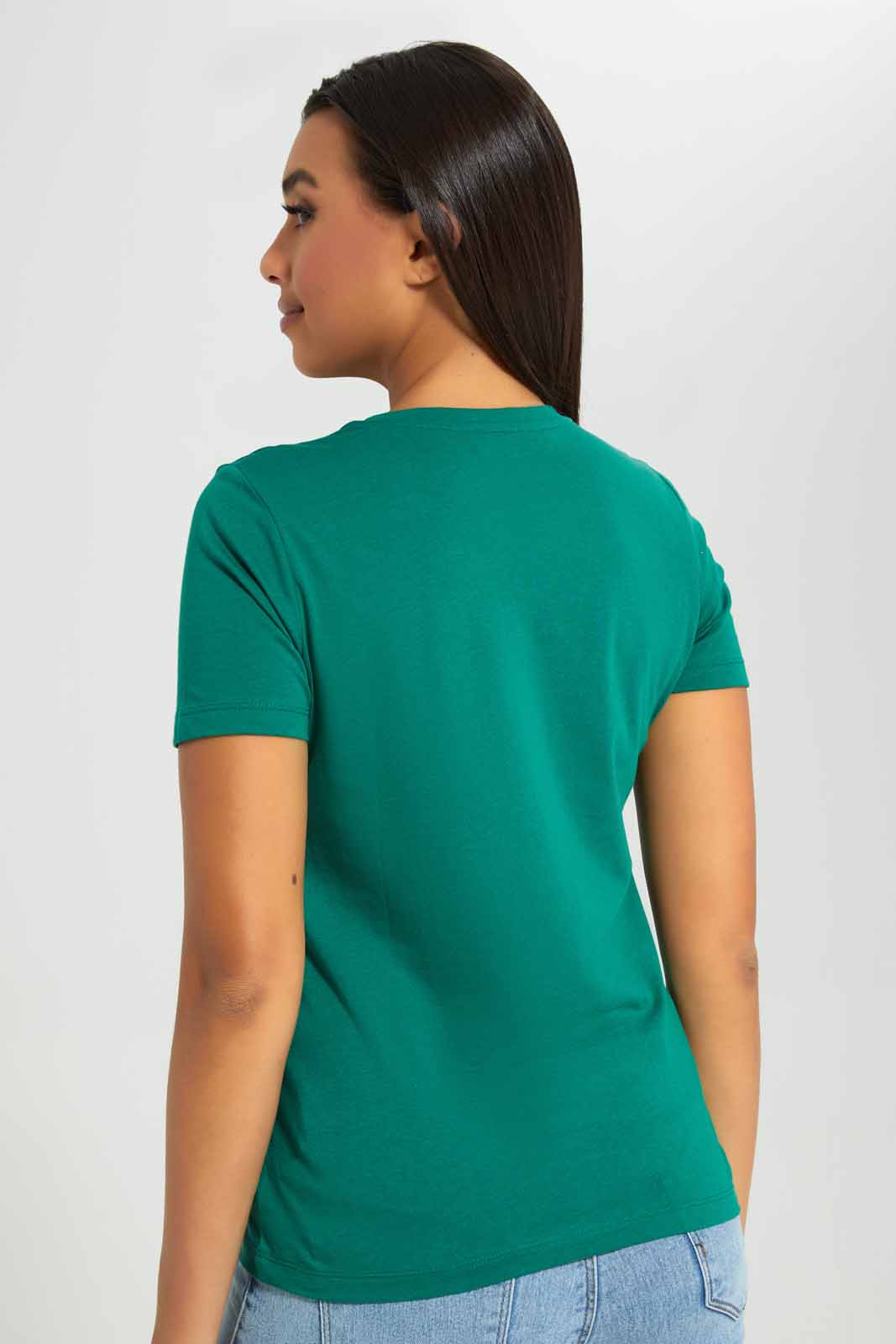 Redtag-Green-Short-Sleeve-Crew-Neck-T-Shirt-Category:T-Shirts,-Colour:Green,-Deals:New-In,-Filter:Women's-Clothing,-New-In-Women-APL,-Non-Sale,-Section:Women,-TBL,-W22A,-Women-T-Shirts-Women's-