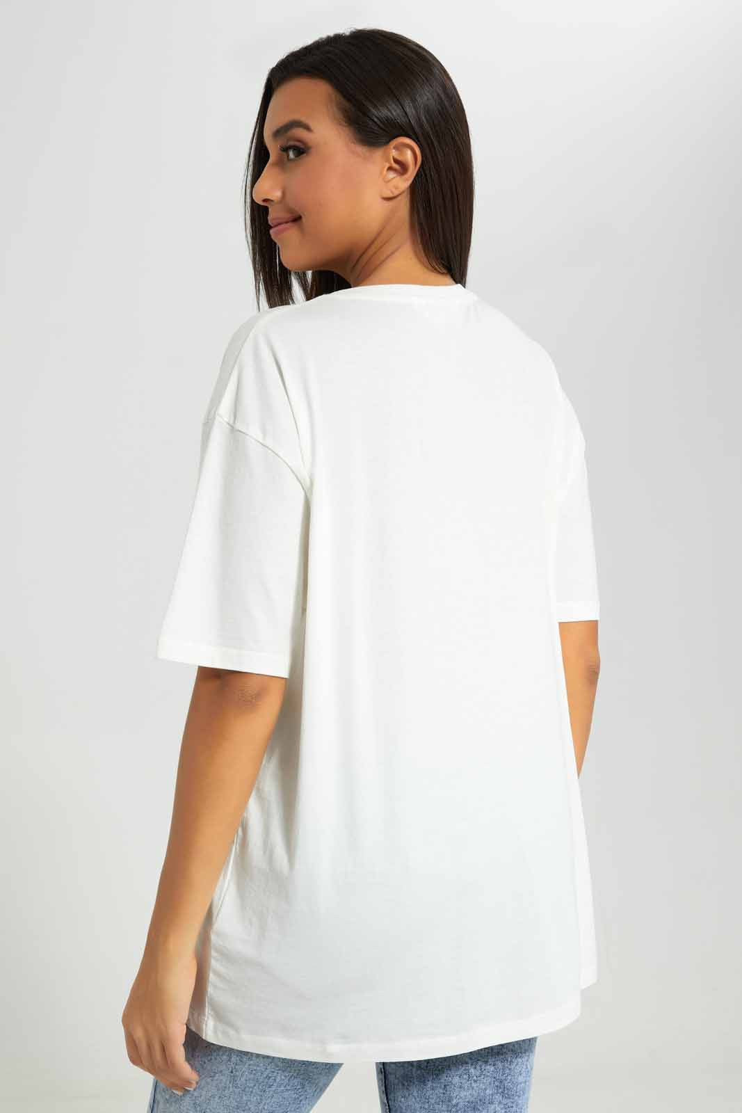 Redtag-Ivory-Embellished-Acid-Wash-T-Shirt-Category:T-Shirts,-Colour:Ivory,-Deals:New-In,-Filter:Women's-Clothing,-New-In-Women-APL,-Non-Sale,-Section:Women,-W22A,-Women-T-Shirts-Women's-