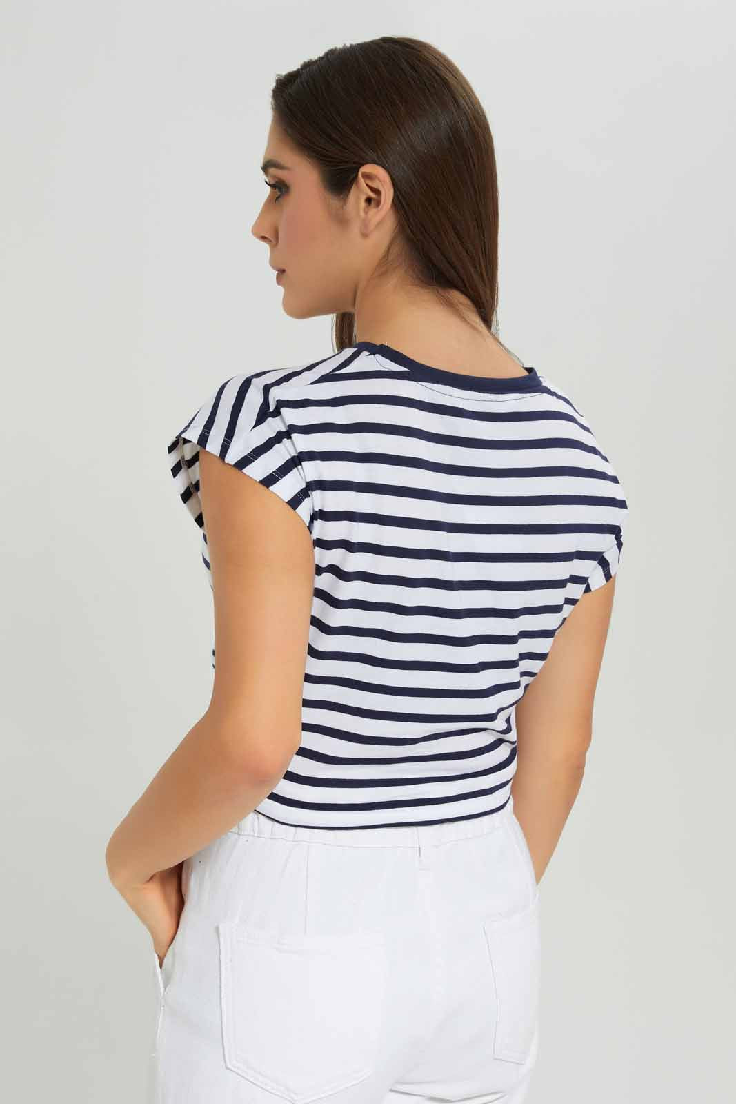 Redtag-Yarn-Dyed-Stripe-Tie-Front-T-Shirt-Bundle,-Category:T-Shirts,-Colour:Assorted,-Deals:3-For-90,-Deals:New-In,-Dept:Ladieswear,-Filter:Women's-Clothing,-New-In-Women-APL,-Section:Women,-W22O,-Women-T-Shirts-Women's-