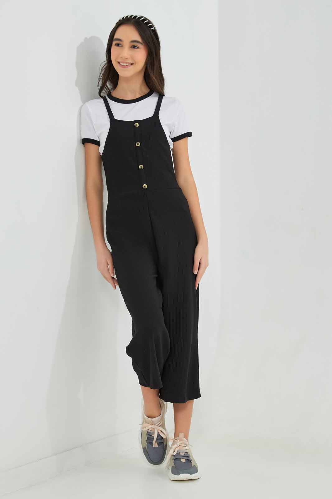 Redtag-White/Black-Twofer-Category:Dresses,-Colour:Black,-Deals:New-In,-Filter:Senior-Girls-(8-to-14-Yrs),-GSR-Dresses,-New-In-GSR-APL,-Non-Sale,-Section:Girls-(0-to-14Yrs),-W22A-Senior-Girls-9 to 14 Years