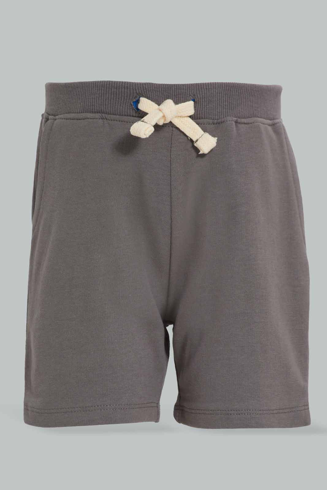 Redtag-Charcoal-Active-Terry-Shorts-Category:Shorts,-Colour:Charcoal,-Deals:New-In,-Filter:Infant-Boys-(3-to-24-Mths),-INB-Shorts,-New-In-INB-APL,-Non-Sale,-Section:Boys-(0-to-14Yrs),-W22A-Infant-Boys-3 to 24 Months