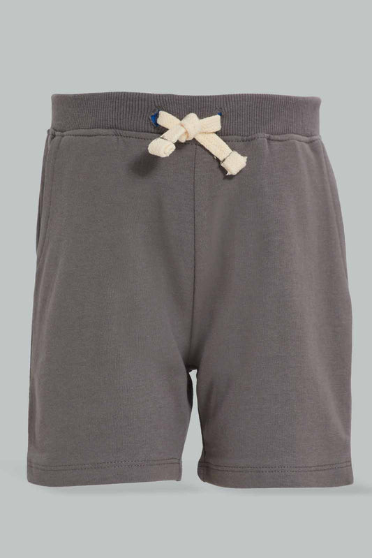 Redtag-Charcoal-Active-Terry-Shorts-Category:Shorts,-Colour:Charcoal,-Deals:New-In,-Filter:Infant-Boys-(3-to-24-Mths),-INB-Shorts,-New-In-INB-APL,-Non-Sale,-Section:Boys-(0-to-14Yrs),-W22A-Infant-Boys-3 to 24 Months