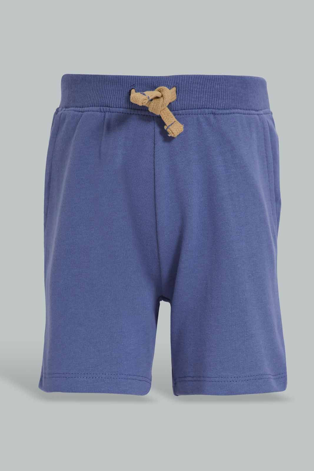 Redtag-Blue-Active-Terry-Shorts-Category:Shorts,-Colour:Blue,-Deals:New-In,-Filter:Infant-Boys-(3-to-24-Mths),-INB-Shorts,-New-In-INB-APL,-Non-Sale,-Section:Boys-(0-to-14Yrs),-W22A-Infant-Boys-3 to 24 Months