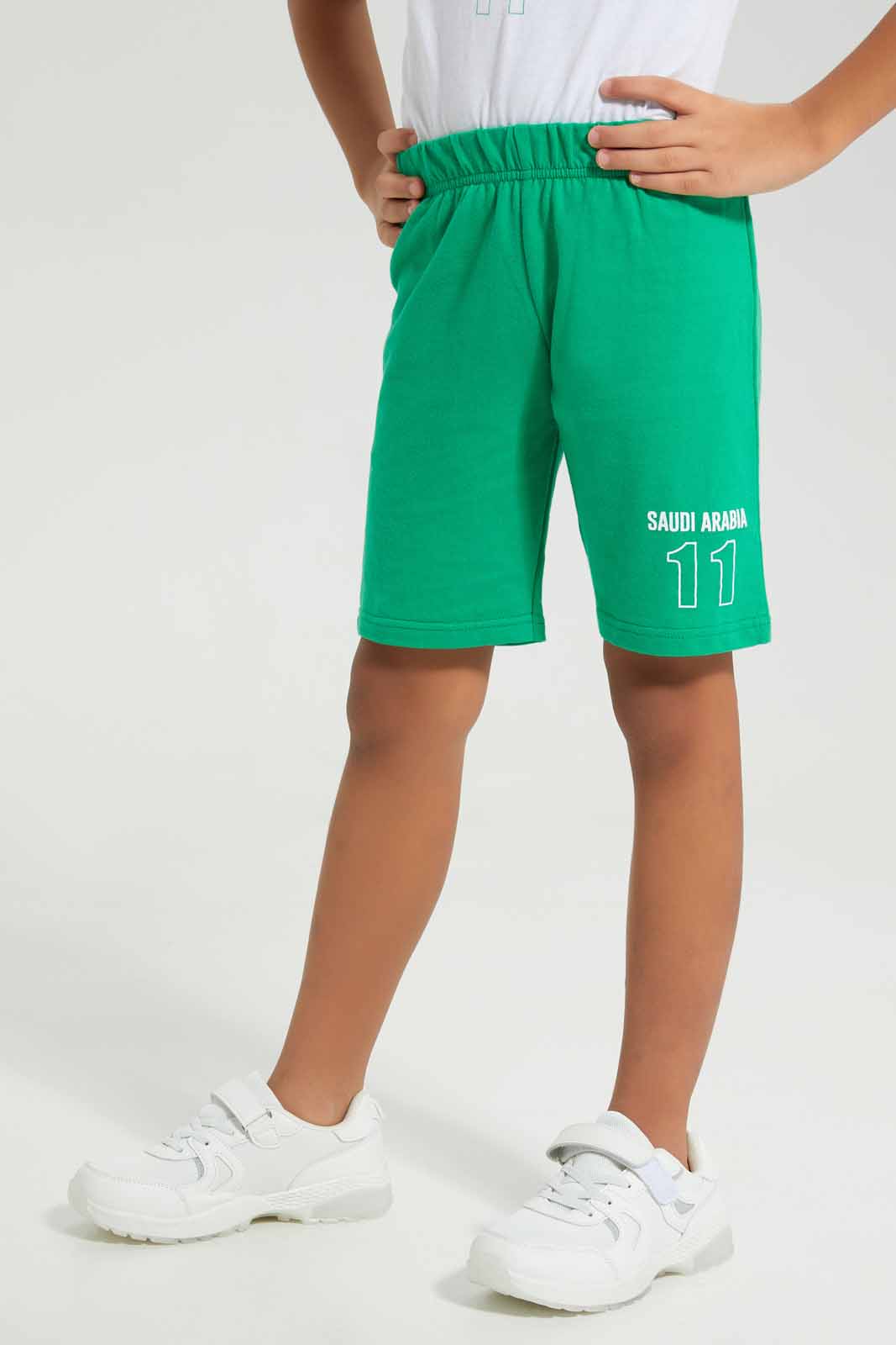Boys Green And White Saudi Arabia Set (2 Piece)