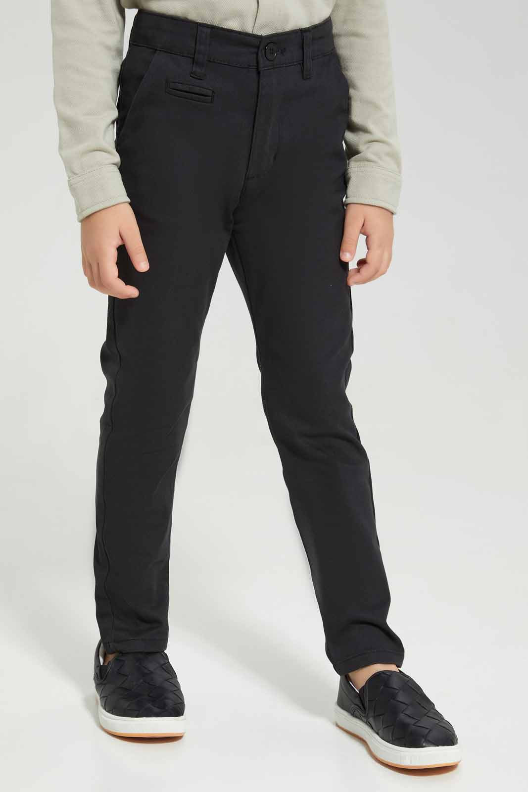 Redtag-Black-Chino-Pant-BOY-Trousers,-BTS,-Category:Trousers,-Colour:Black,-Deals:New-In,-Filter:Boys-(2-to-8-Yrs),-New-In-BOY-APL,-Non-Sale,-Section:Boys-(0-to-14Yrs),-TBL,-W22B-Boys-2 to 8 Years