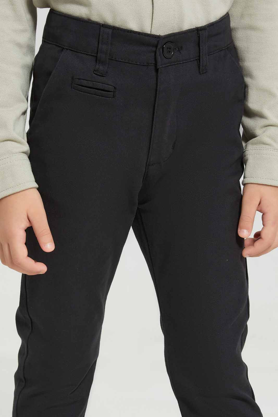 Redtag-Black-Chino-Pant-BOY-Trousers,-BTS,-Category:Trousers,-Colour:Black,-Deals:New-In,-Filter:Boys-(2-to-8-Yrs),-New-In-BOY-APL,-Non-Sale,-Section:Boys-(0-to-14Yrs),-TBL,-W22B-Boys-2 to 8 Years