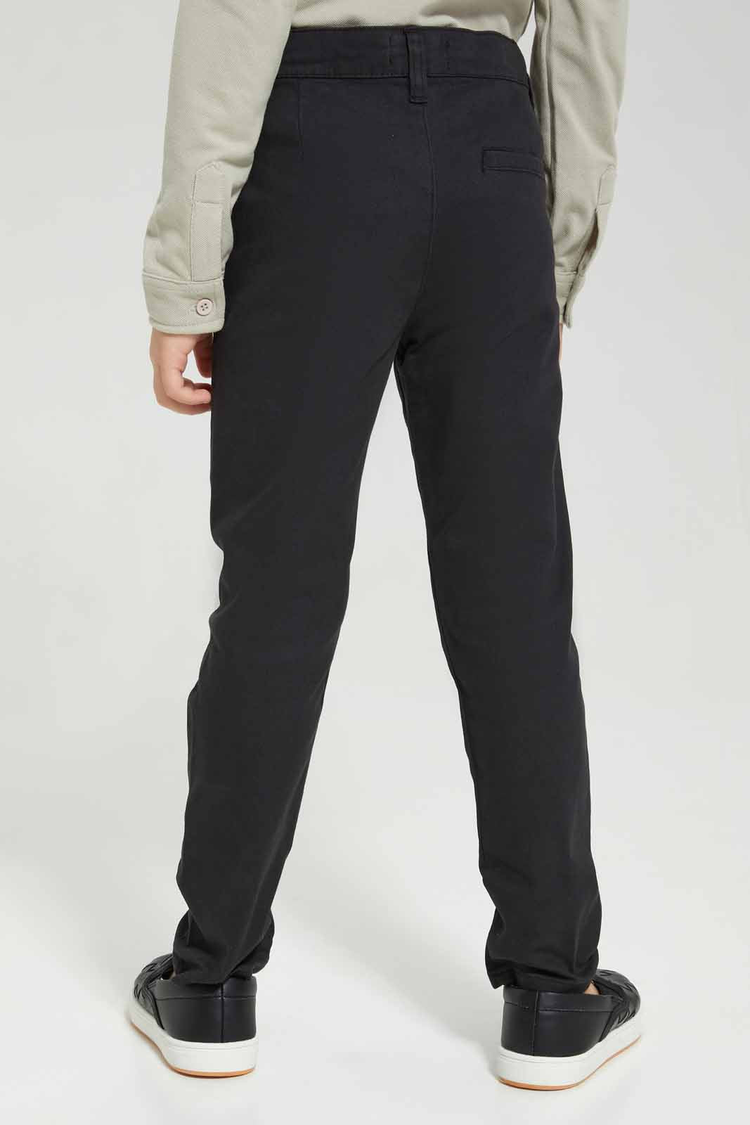 Redtag-Black-Chino-Pant-BOY-Trousers,-BTS,-Category:Trousers,-Colour:Black,-Deals:New-In,-Filter:Boys-(2-to-8-Yrs),-New-In-BOY-APL,-Non-Sale,-Section:Boys-(0-to-14Yrs),-TBL,-W22B-Boys-2 to 8 Years
