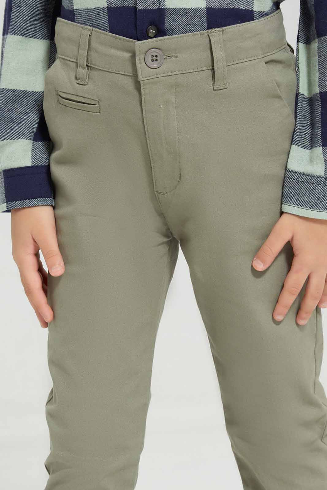 Redtag-Olive-Chino-Pant-BOY-Trousers,-Category:Trousers,-Colour:Green,-Deals:New-In,-Filter:Boys-(2-to-8-Yrs),-New-In-BOY-APL,-Non-Sale,-Section:Boys-(0-to-14Yrs),-TBL,-W22B-Boys-2 to 8 Years