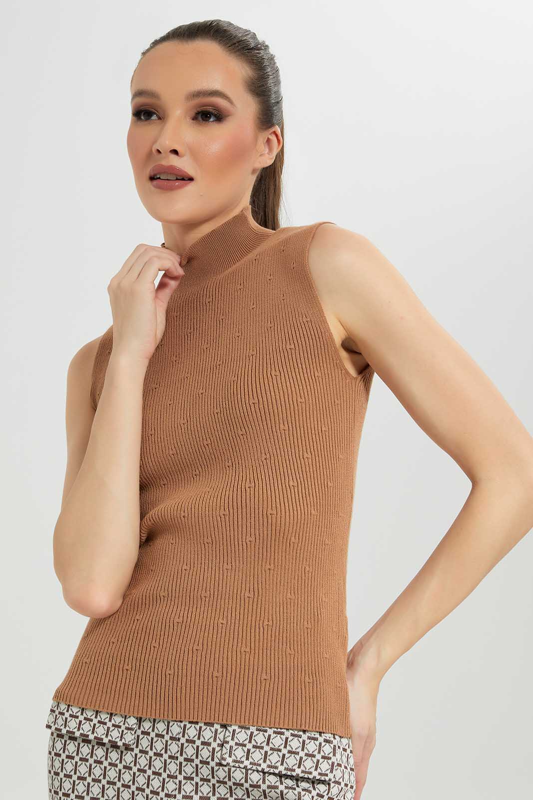 Redtag-Sand-Rib-Top-Category:Pullovers,-Colour:Sand,-Deals:New-In,-Filter:Women's-Clothing,-LDC,-LDC-Pullovers,-New-In-LDC-APL,-Non-Sale,-Section:Women,-W22B-Women's-