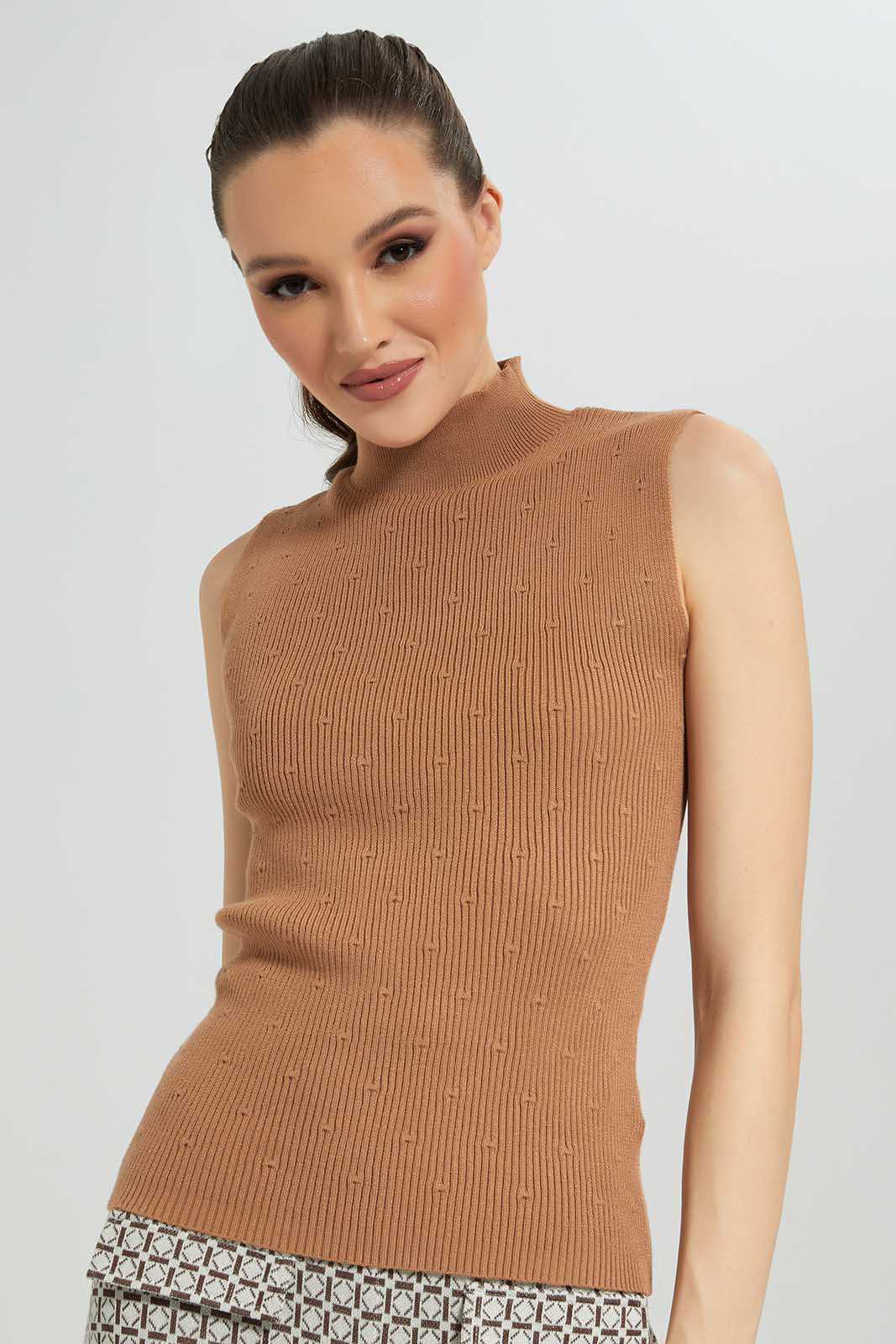 Redtag-Sand-Rib-Top-Category:Pullovers,-Colour:Sand,-Deals:New-In,-Filter:Women's-Clothing,-LDC,-LDC-Pullovers,-New-In-LDC-APL,-Non-Sale,-Section:Women,-W22B-Women's-