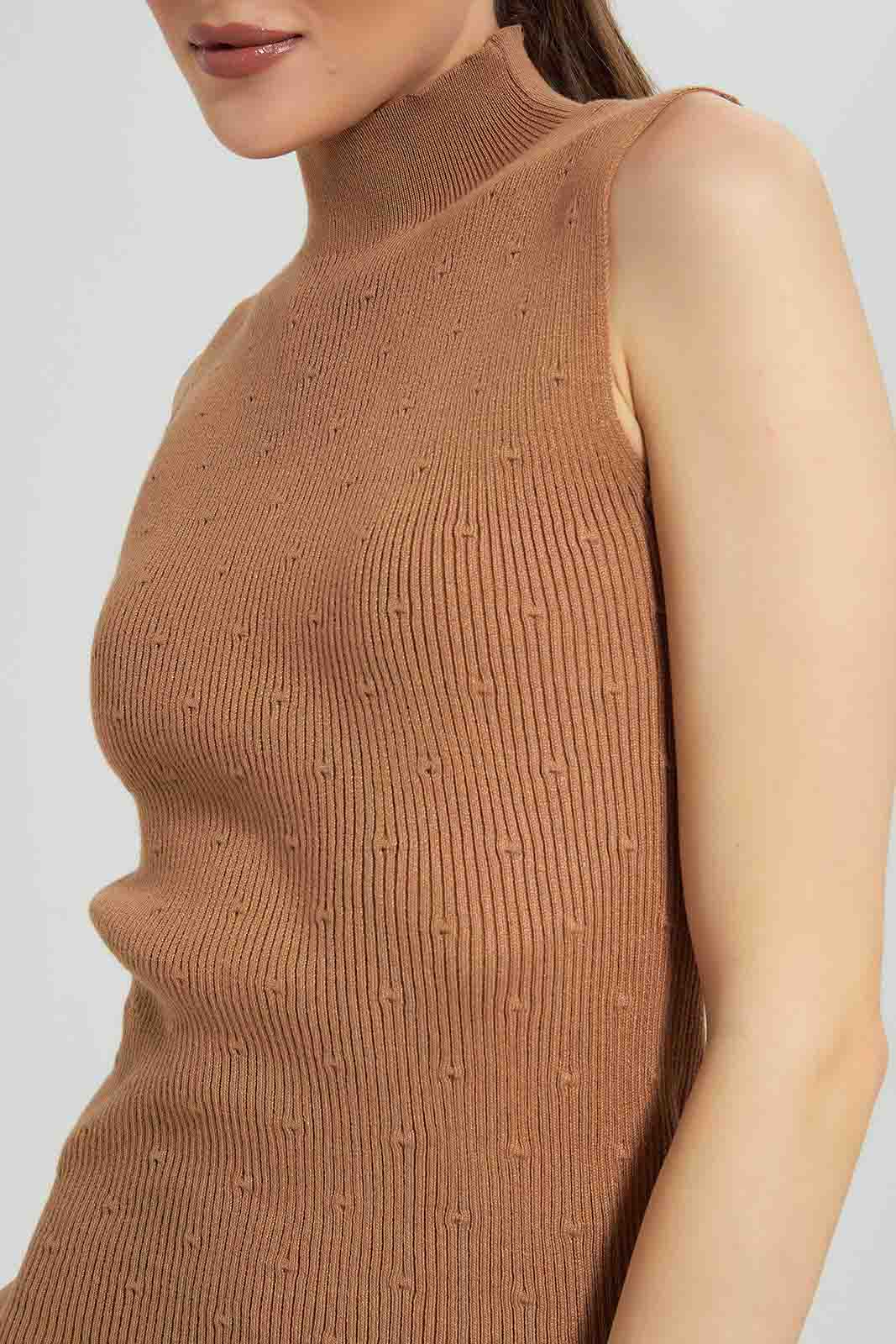 Redtag-Sand-Rib-Top-Category:Pullovers,-Colour:Sand,-Deals:New-In,-Filter:Women's-Clothing,-LDC,-LDC-Pullovers,-New-In-LDC-APL,-Non-Sale,-Section:Women,-W22B-Women's-