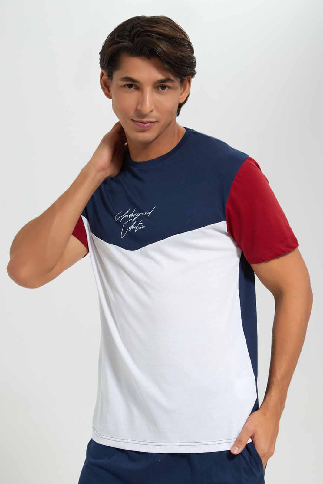 Redtag-Nevy-Red-White-Pyjama-Set-Category:Pyjama-Sets,-Colour:Assorted,-Deals:New-In,-Filter:Men's-Clothing,-Men-Pyjama-Sets,-New-In-Men-APL,-Non-Sale,-Section:Men,-W22A-Men's-