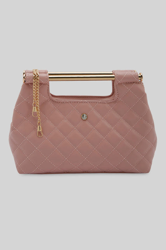 Redtag-Pink-Clutch-Bag-With-Quliting-Category:Bags,-Colour:Pink,-Filter:Women's-Accessories,-New-In,-New-In-Women-ACC,-Non-Sale,-Section:Women,-W22B,-Women-Bags-Women-