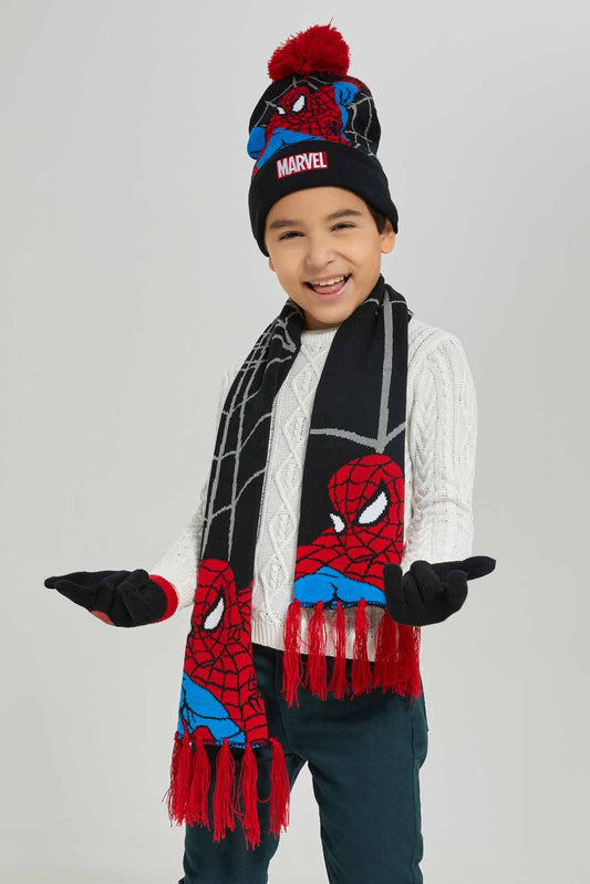 Redtag-Multi-Colour-Spide4Rman-Set-Of-3-Scarf-Set-BOY-Scarves,-Category:Scarves,-CHR,-Colour:Assorted,-Dept:Boys,-Filter:Boys-Accessories,-New-In,-New-In-BOY-ACC,-Non-Sale,-Section:Boys-(0-to-14Yrs),-W22B-Boys-