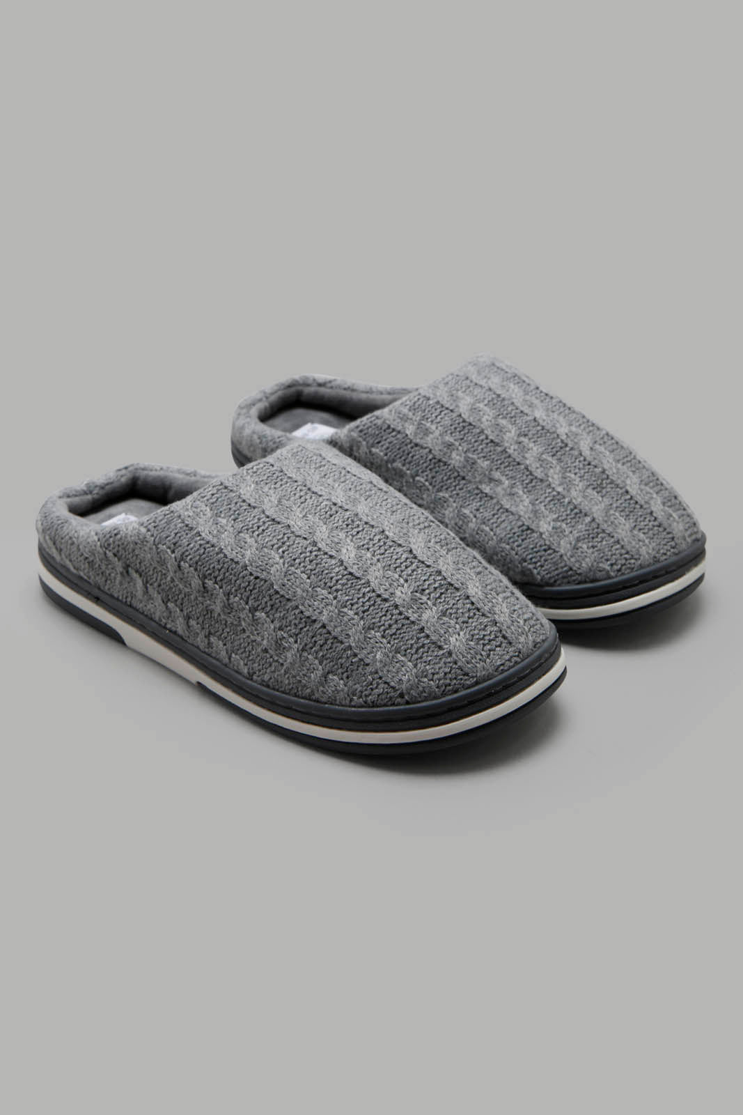 Redtag-Mid-Grey-Slipper-Category:Slippers,-Colour:Grey,-Deals:New-In,-Filter:Men's-Footwear,-Men-Slippers,-New-In-Men-FOO,-Non-Sale,-Section:Men,-W22B-Men's-