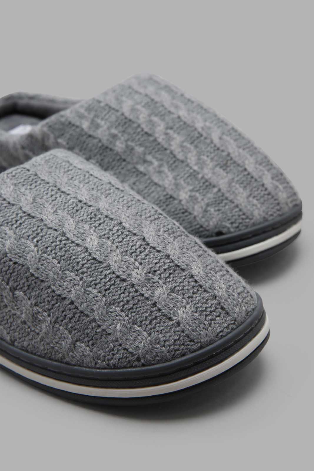 Redtag-Mid-Grey-Slipper-Category:Slippers,-Colour:Grey,-Deals:New-In,-Filter:Men's-Footwear,-Men-Slippers,-New-In-Men-FOO,-Non-Sale,-Section:Men,-W22B-Men's-