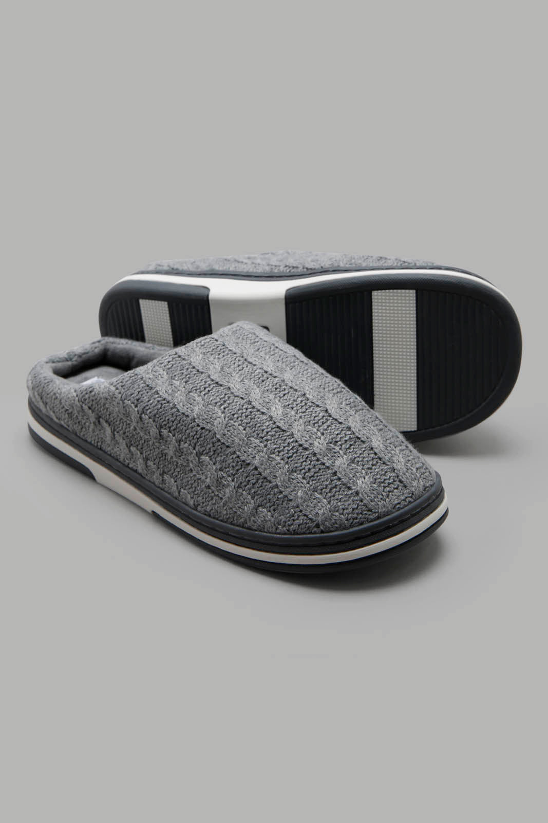 Redtag-Mid-Grey-Slipper-Category:Slippers,-Colour:Grey,-Deals:New-In,-Filter:Men's-Footwear,-Men-Slippers,-New-In-Men-FOO,-Non-Sale,-Section:Men,-W22B-Men's-