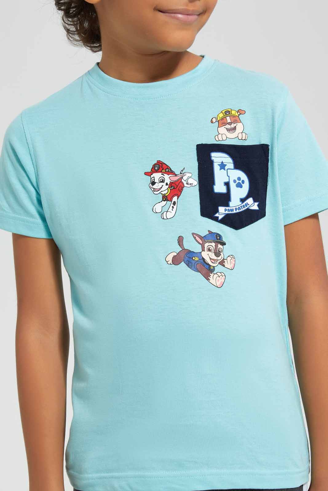Redtag-Blue-Paw-Patrol-Pocket-Graphic-Short-SleeveT-Shirt-BOY-T-Shirts,-Category:T-Shirts,-Colour:Blue,-Deals:New-In,-Filter:Boys-(2-to-8-Yrs),-New-In-BOY-APL,-Non-Sale,-Section:Boys-(0-to-14Yrs),-TBL,-W22A-Boys-2 to 8 Years
