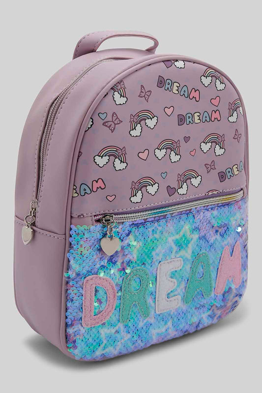 Redtag-Multi-Colour-Embellished-Backpack-Category:Bags,-Colour:Assorted,-Filter:Girls-Accessories,-GIR-Bags,-New-In,-New-In-GIR-ACC,-Non-Sale,-Section:Girls-(0-to-14Yrs),-W22B-Girls-