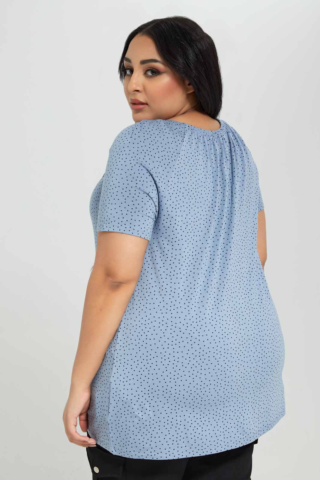 Redtag-Assorted-Printed-Blouse-With-Drawstring-At-Neck-Category:Blouses,-Colour:Assorted,-Deals:New-In,-Filter:Plus-Size,-LDP-Blouses,-New-In-LDP-APL,-Non-Sale,-Section:Women,-W22A-Women's-