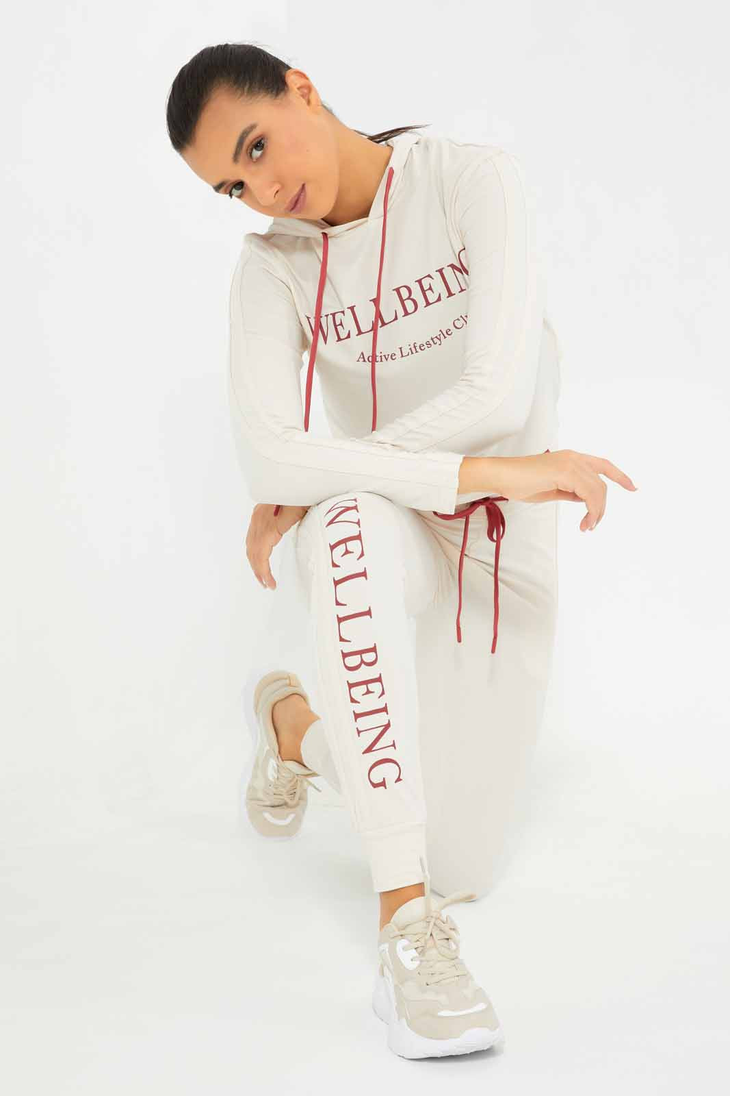 Redtag-Pink-Placement-Print-Hodie-Sweatshirt-Category:Sweatshirts,-Colour:Apricot,-Deals:New-In,-Filter:Women's-Clothing,-New-In-Women-APL,-Non-Sale,-Section:Women,-W22A,-Women-Sweatshirts-Women's-