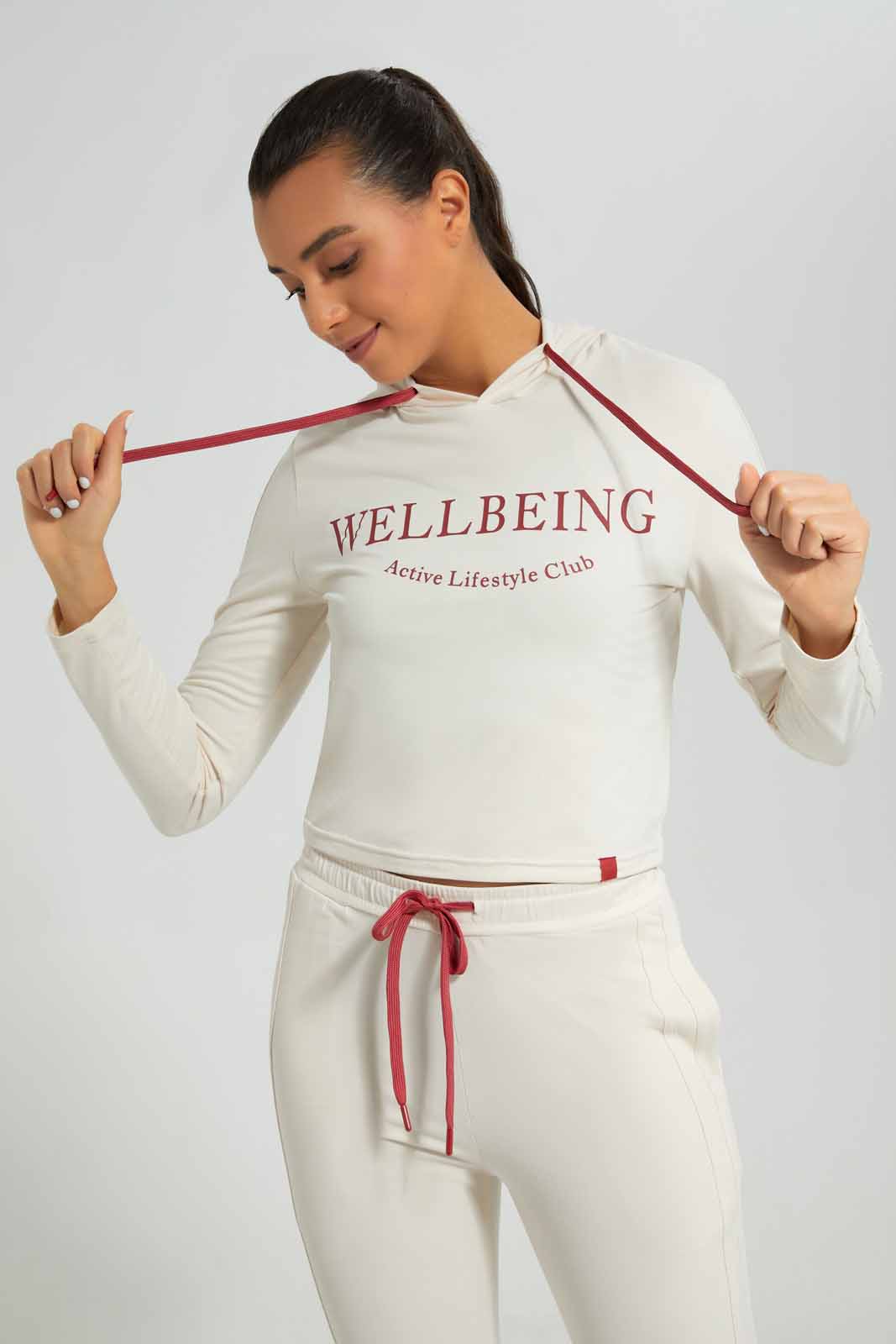 Redtag-Pink-Placement-Print-Hodie-Sweatshirt-Category:Sweatshirts,-Colour:Apricot,-Deals:New-In,-Filter:Women's-Clothing,-New-In-Women-APL,-Non-Sale,-Section:Women,-W22A,-Women-Sweatshirts-Women's-