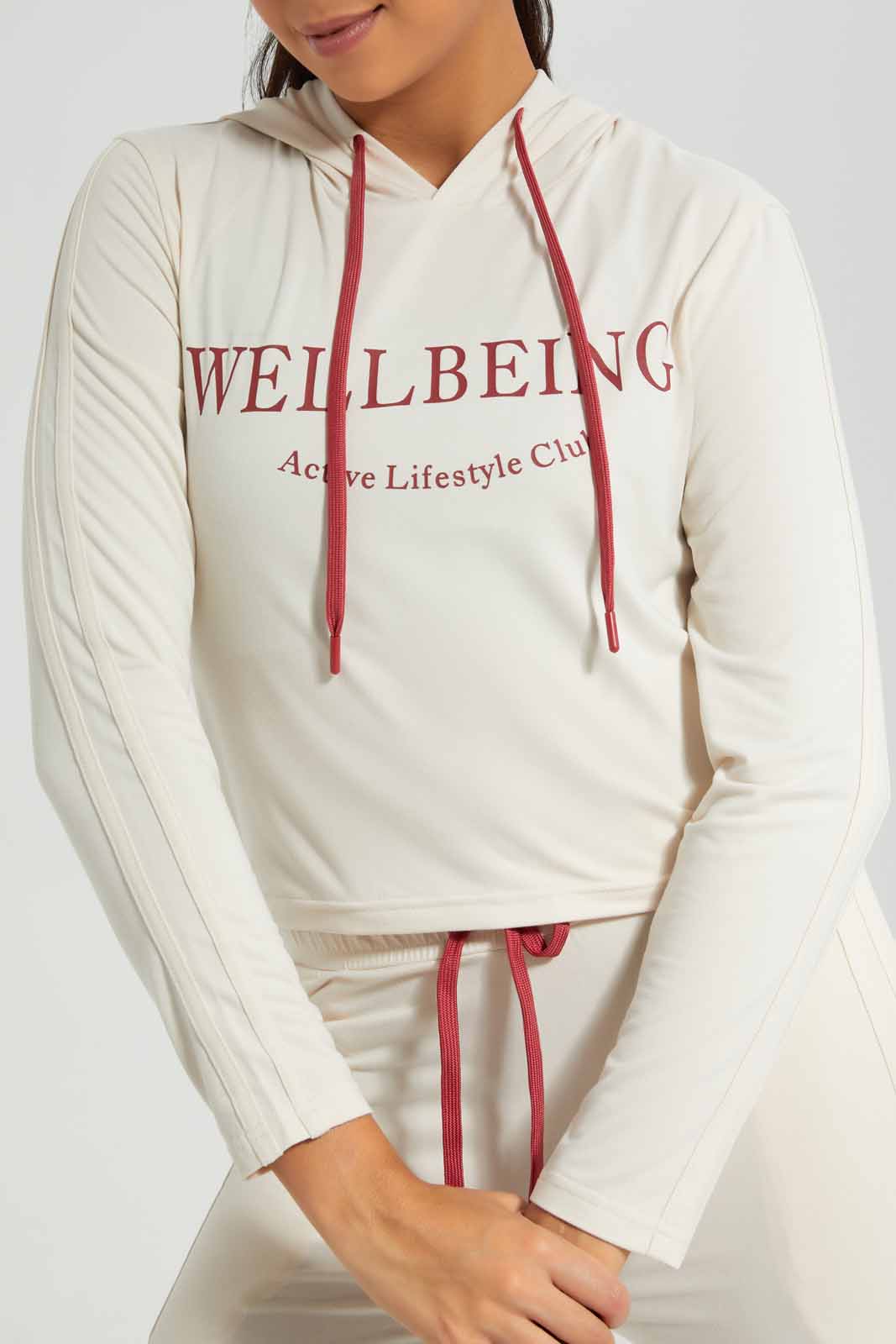 Redtag-Pink-Placement-Print-Hodie-Sweatshirt-Category:Sweatshirts,-Colour:Apricot,-Deals:New-In,-Filter:Women's-Clothing,-New-In-Women-APL,-Non-Sale,-Section:Women,-W22A,-Women-Sweatshirts-Women's-