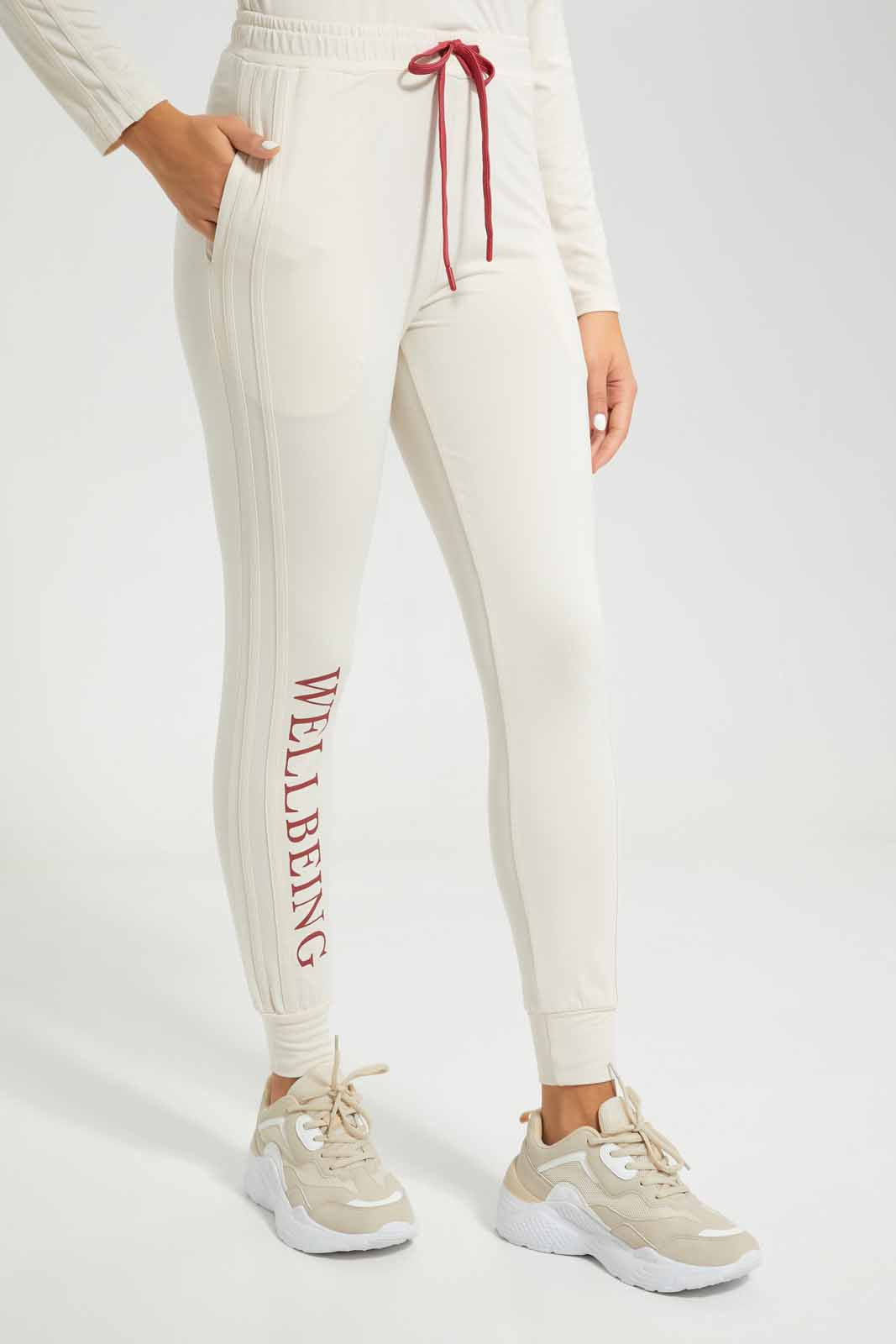 Redtag-Pink-Placement-Print-Jog-Pants-Category:Joggers,-Colour:Apricot,-Deals:New-In,-Filter:Women's-Clothing,-New-In-Women-APL,-Non-Sale,-Section:Women,-W22A,-Women-Joggers-Women's-