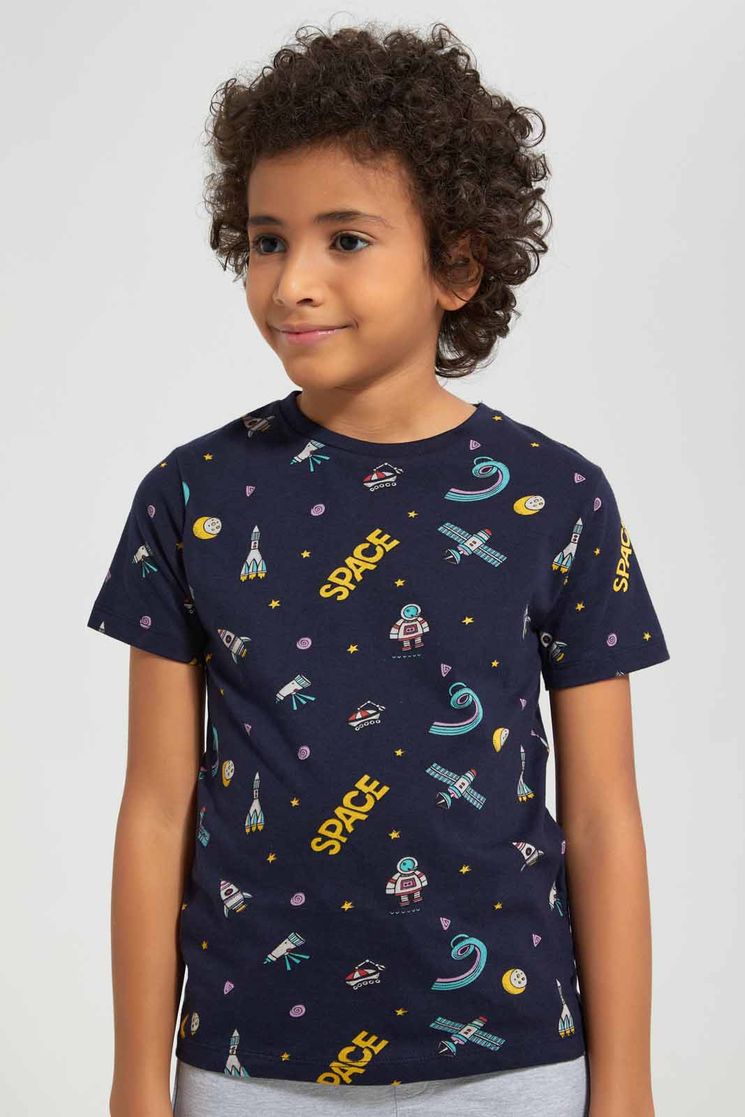 Redtag-NAVY-SPACE-ALL-OVER-PRINT-T-SHIRT-BOY-T-Shirts,-Category:T-Shirts,-Colour:Navy,-Deals:New-In,-Filter:Boys-(2-to-8-Yrs),-New-In-BOY-APL,-Non-Sale,-Section:Boys-(0-to-14Yrs),-TBL,-W22A-Boys-2 to 8 Years