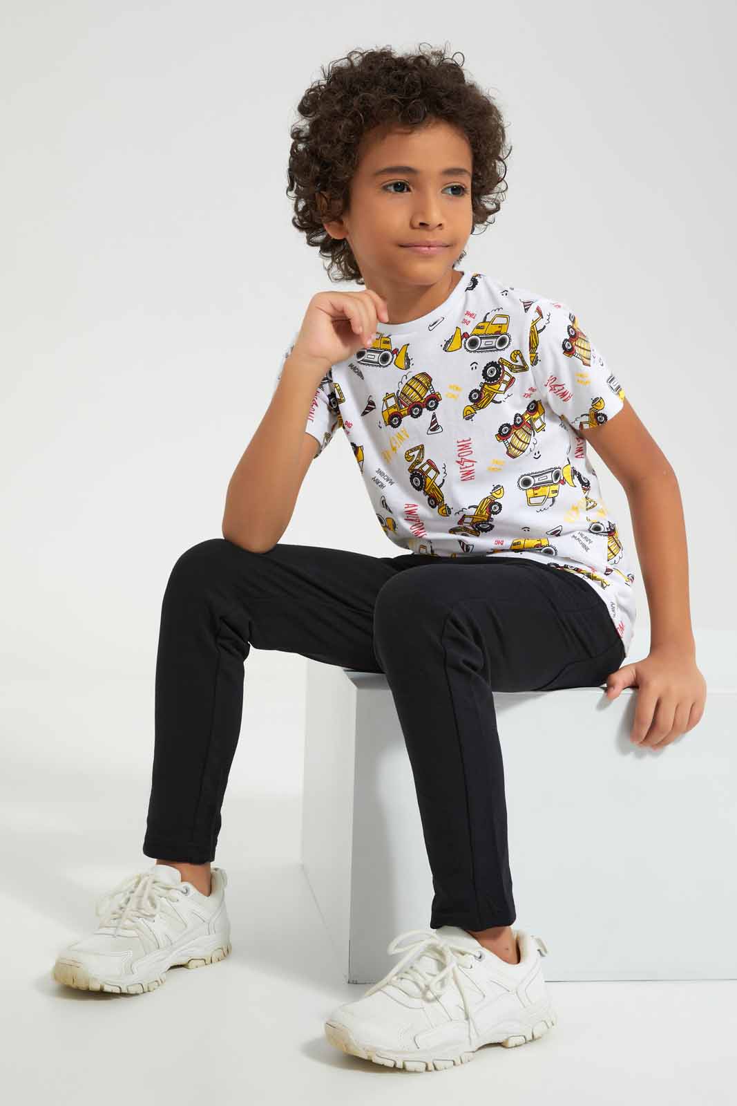 Redtag-White-Truck-All-Over-Print-T-shirt-BOY-T-Shirts,-Category:T-Shirts,-Colour:White,-Deals:New-In,-Filter:Boys-(2-to-8-Yrs),-New-In-BOY-APL,-Non-Sale,-Section:Boys-(0-to-14Yrs),-TBL,-W22A-Boys-2 to 8 Years