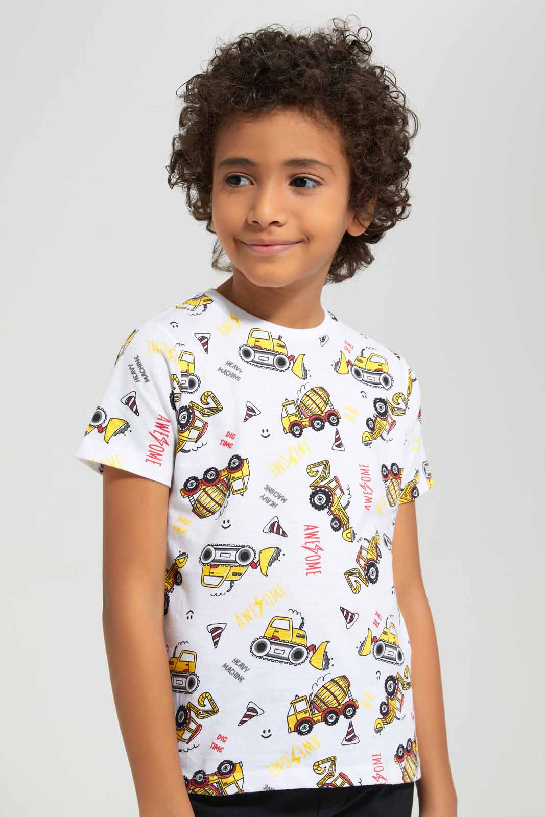 Redtag-White-Truck-All-Over-Print-T-shirt-BOY-T-Shirts,-Category:T-Shirts,-Colour:White,-Deals:New-In,-Filter:Boys-(2-to-8-Yrs),-New-In-BOY-APL,-Non-Sale,-Section:Boys-(0-to-14Yrs),-TBL,-W22A-Boys-2 to 8 Years